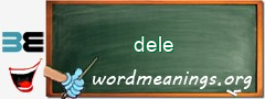 WordMeaning blackboard for dele